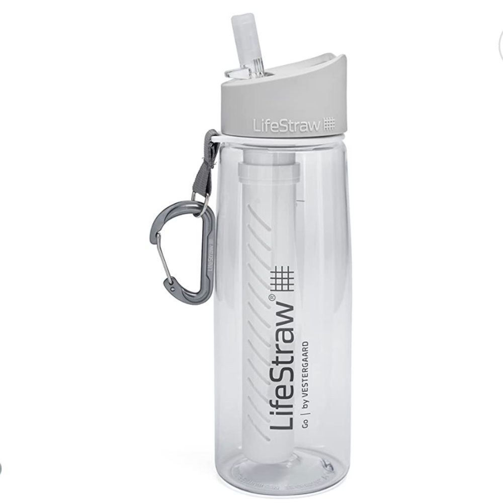 LifeStraw Go Water Filter Bottle with 2-Stage Integrated Filter Straw